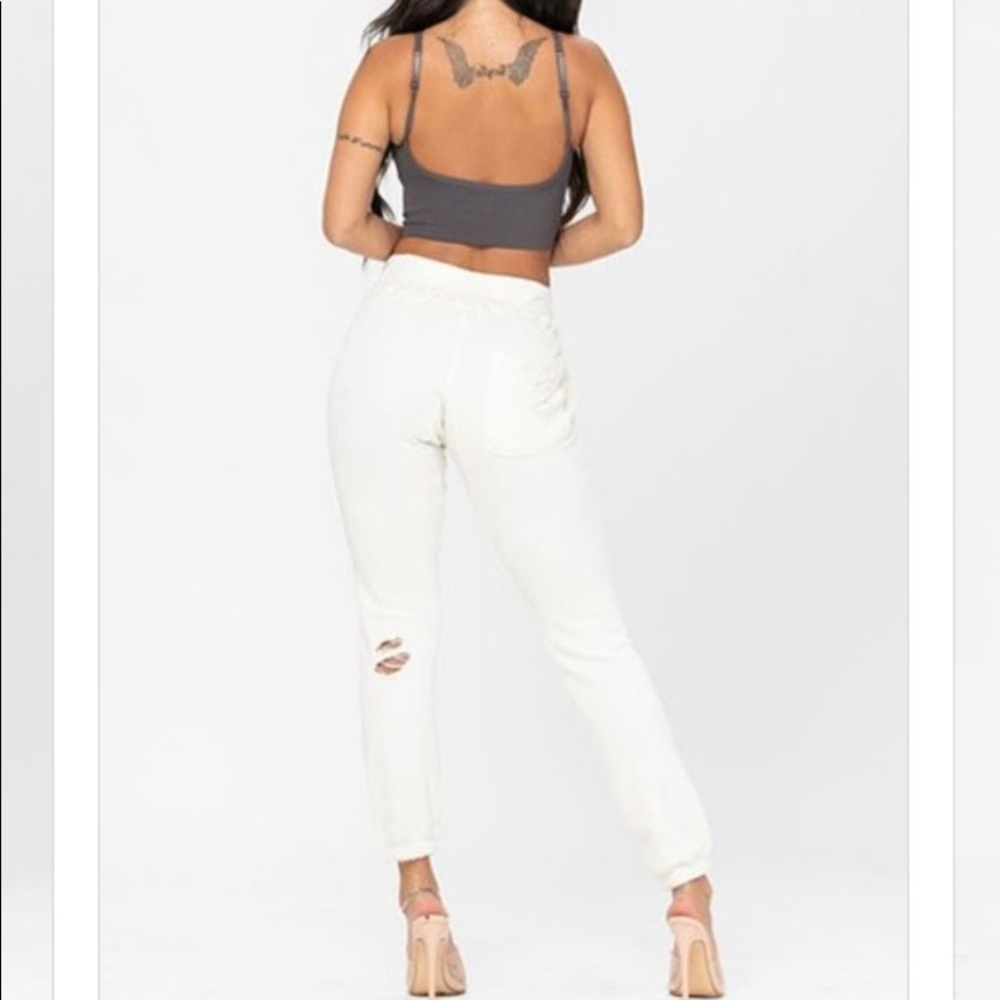 New Distressed Jogger Pants - Picture 3 of 5
